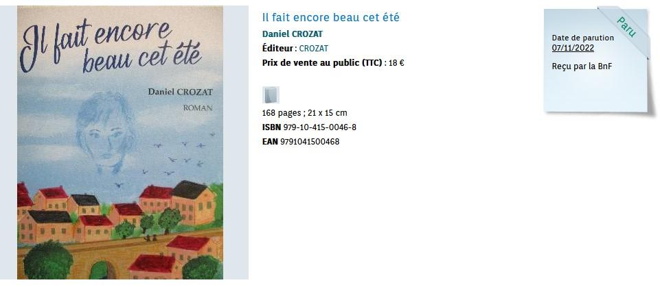 Livre daniel crozat