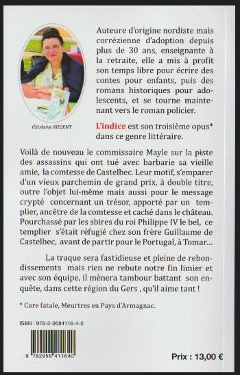 Livre ghislaine rudent indice 4eme couv