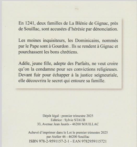 Livre la cathare staub 4eme couv