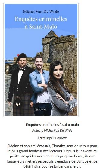 Livre van de wiele enquetes saint malo