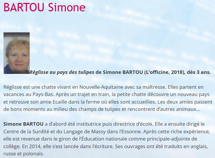 Photo et presentation simone bartou