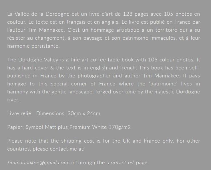 Presentation livre dordogne tim mannakee